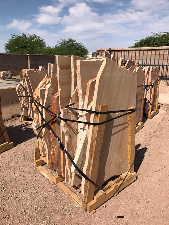 Select flagstone Tucson AZ color buff, Arizona flagstone dealer.