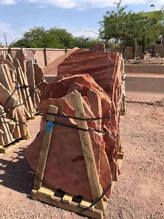 Select flagstone Tucson AZ, Arizona flagstone supply, in MC Rosa color.